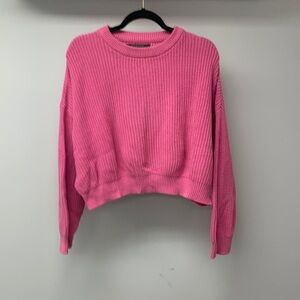 Pink cropped sweater